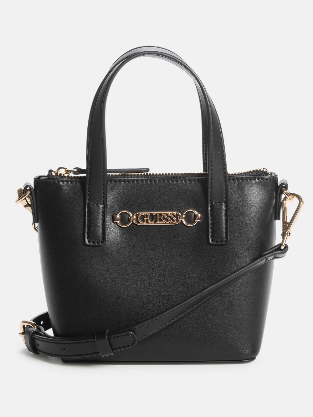 GUESS Black Mini Tote Crossbody Handbag